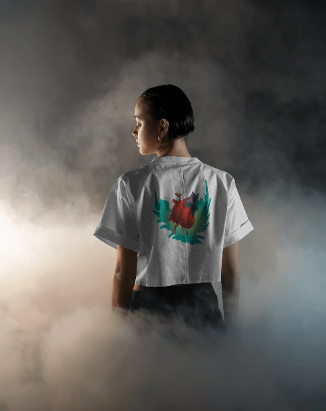 Oversize Corazon Blanco Espalda Mujer