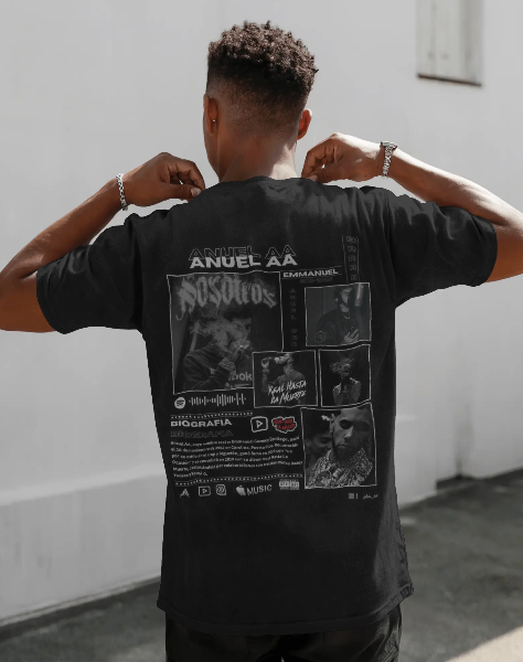 Oversize Poster2 Negro Espalda Hombre