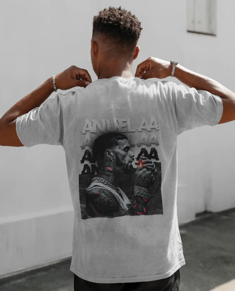 Oversize Poster6 Blanco Espalda Hombre